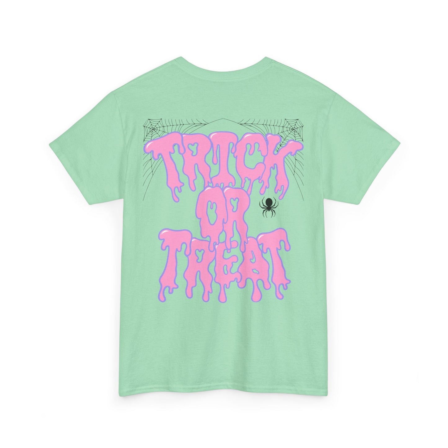 Trick or Treat Unisex Heavy Cotton Tee  Halloween Graphic T-Shirt