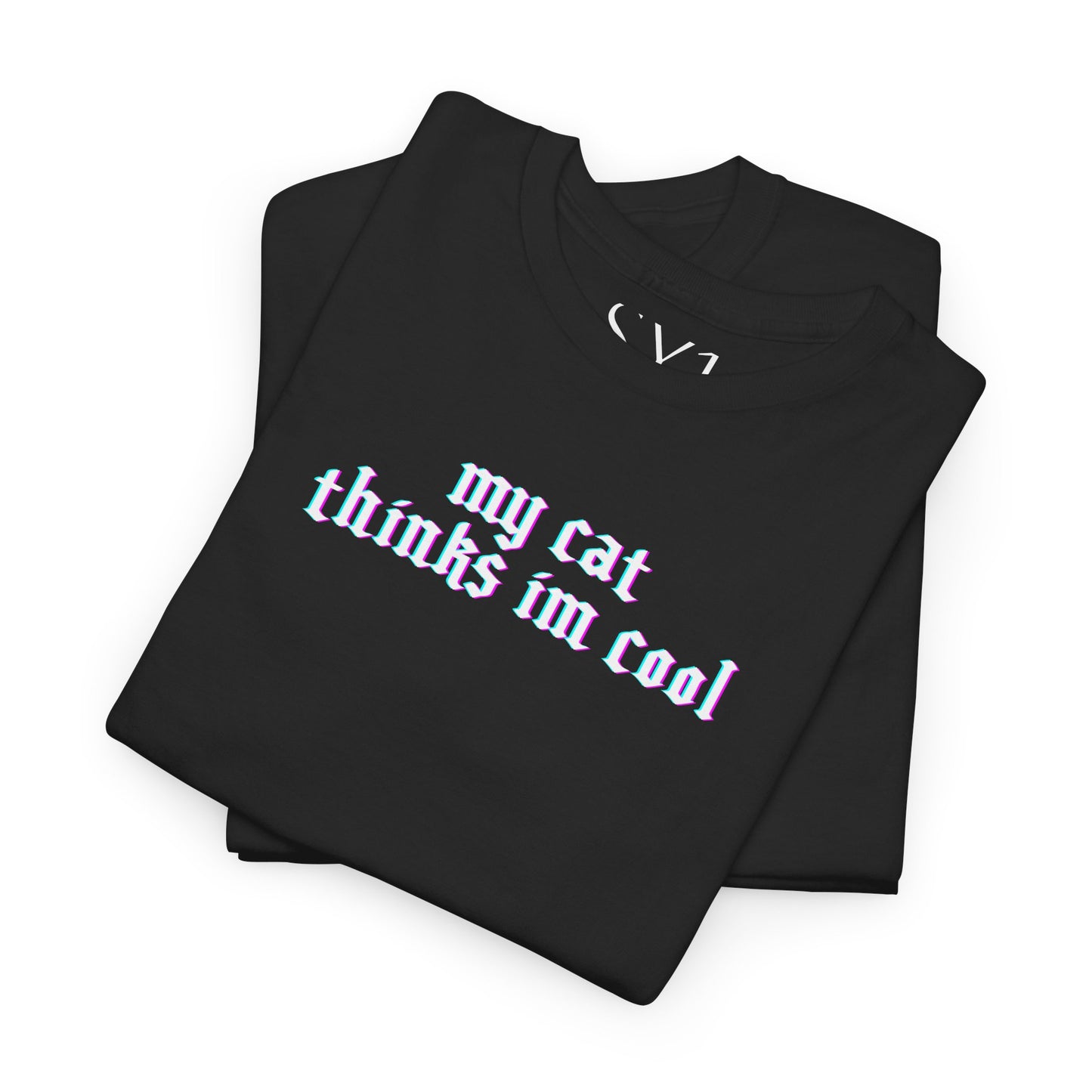 My Cat Thinks I'm Cool Unisex Heavy Cotton Tee