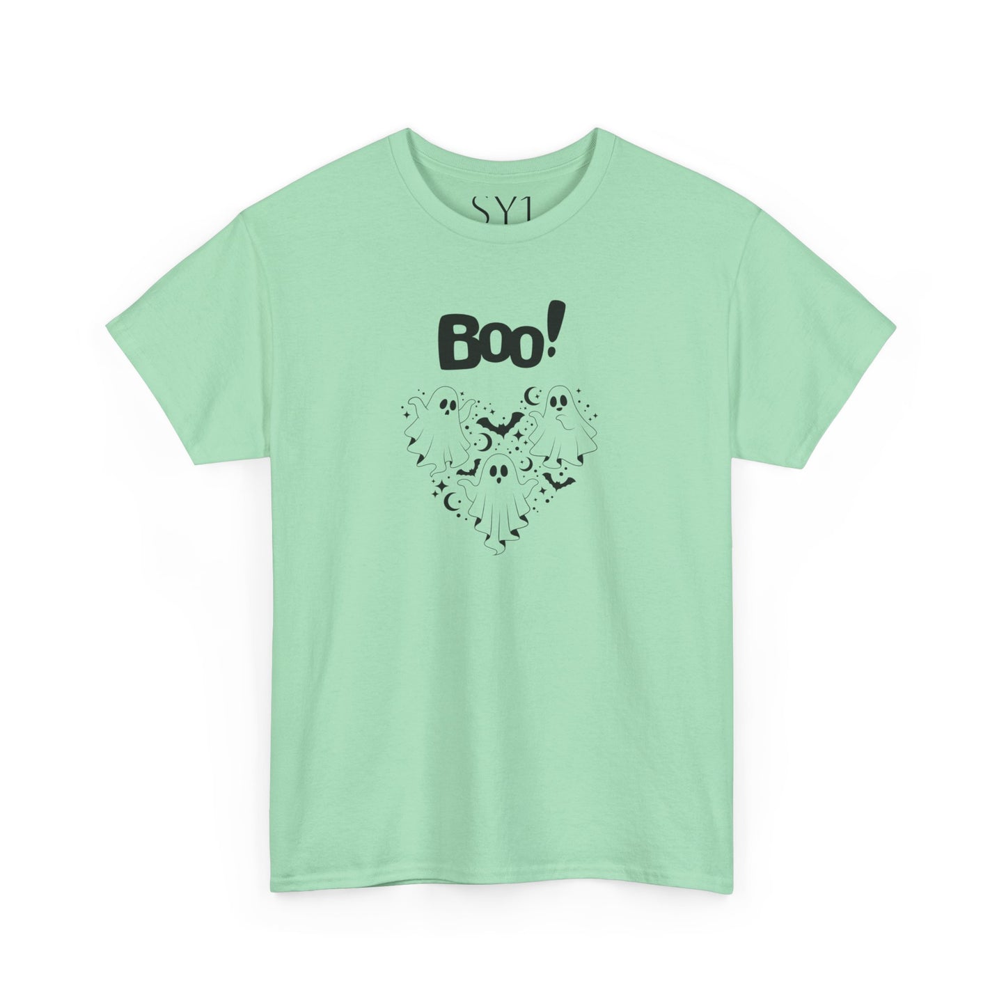 BOO Ghost Heart Unisex Heavy Cotton Tee