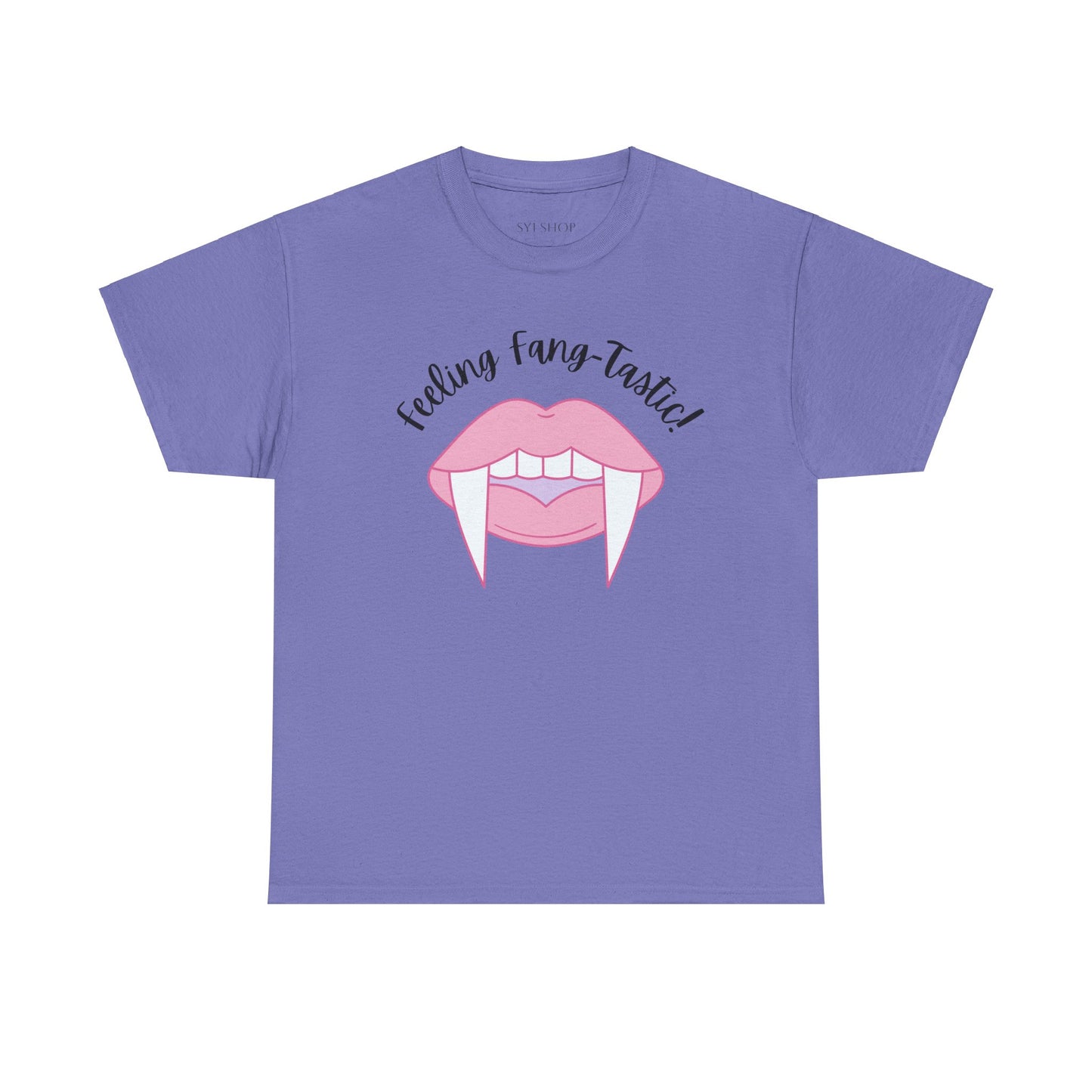 "Feeling Fang-Tastic" Unisex Heavy Cotton Tee - Halloween Spooky Season