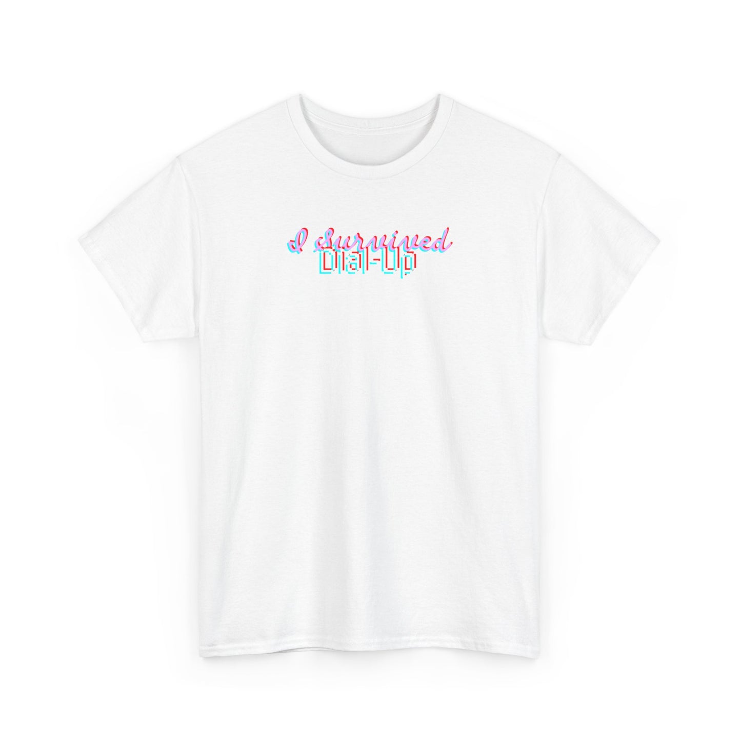 I Survived Dial Up 90s Unisex Heavy Cotton Tee