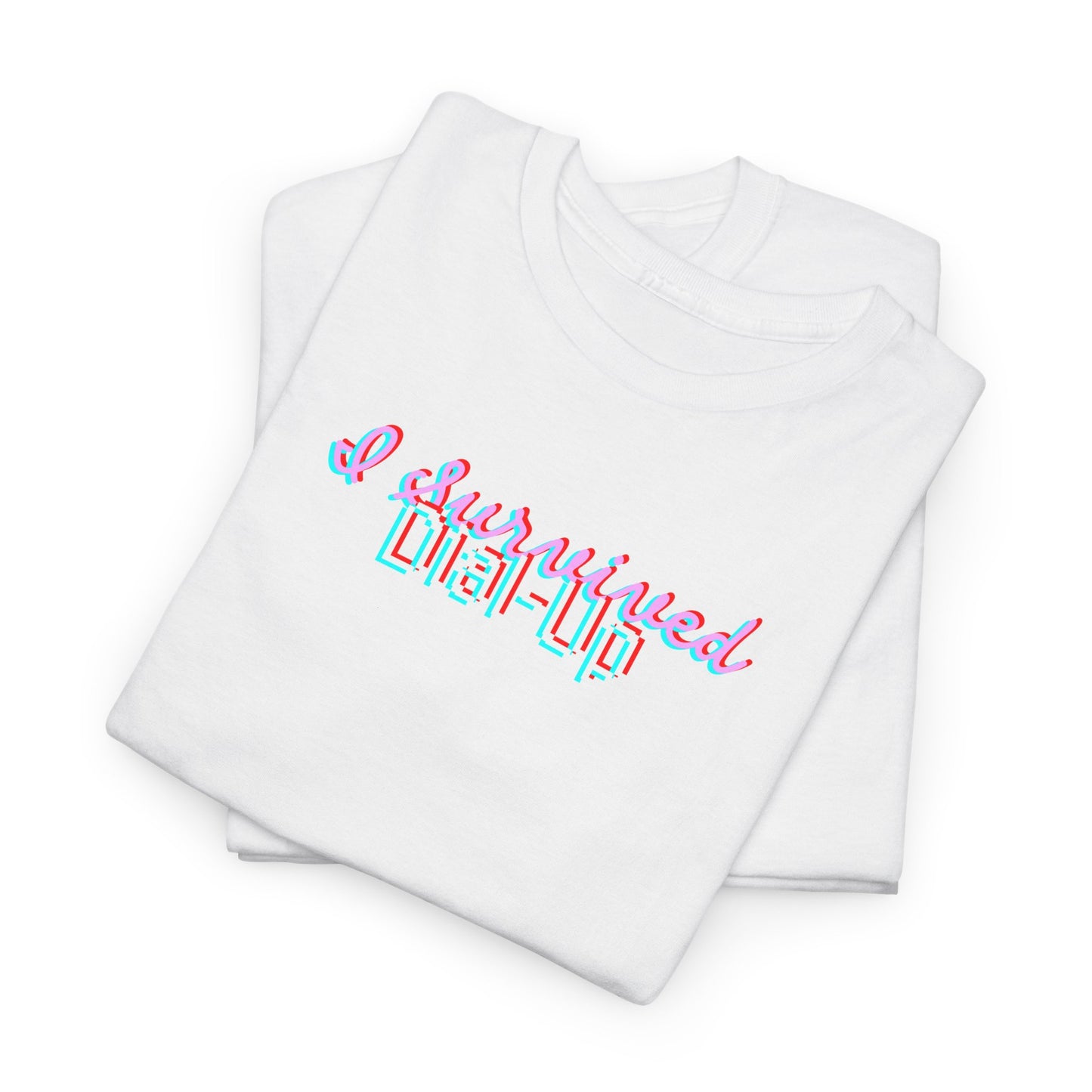 I Survived Dial Up 90s Unisex Heavy Cotton Tee