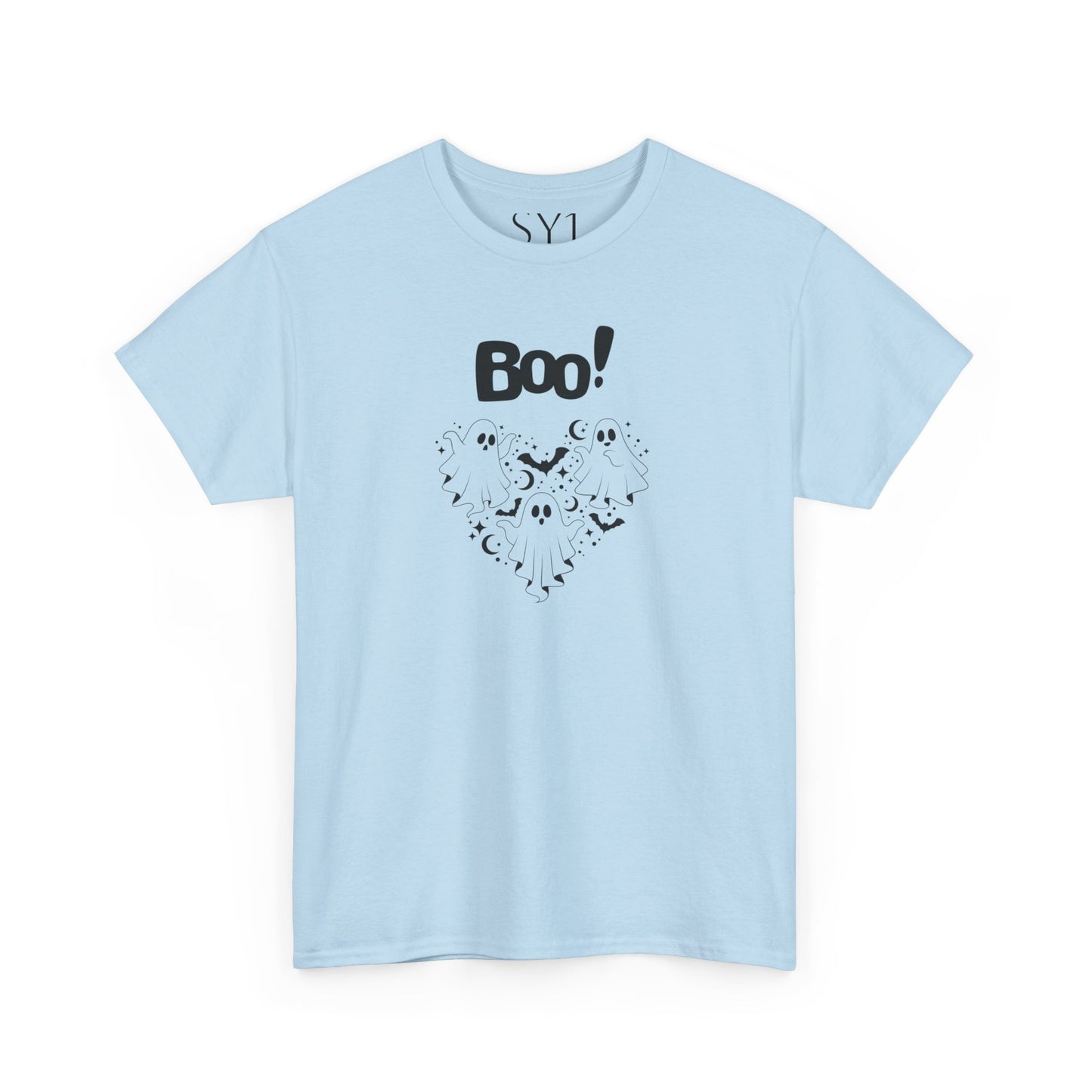 BOO Ghost Heart Unisex Heavy Cotton Tee