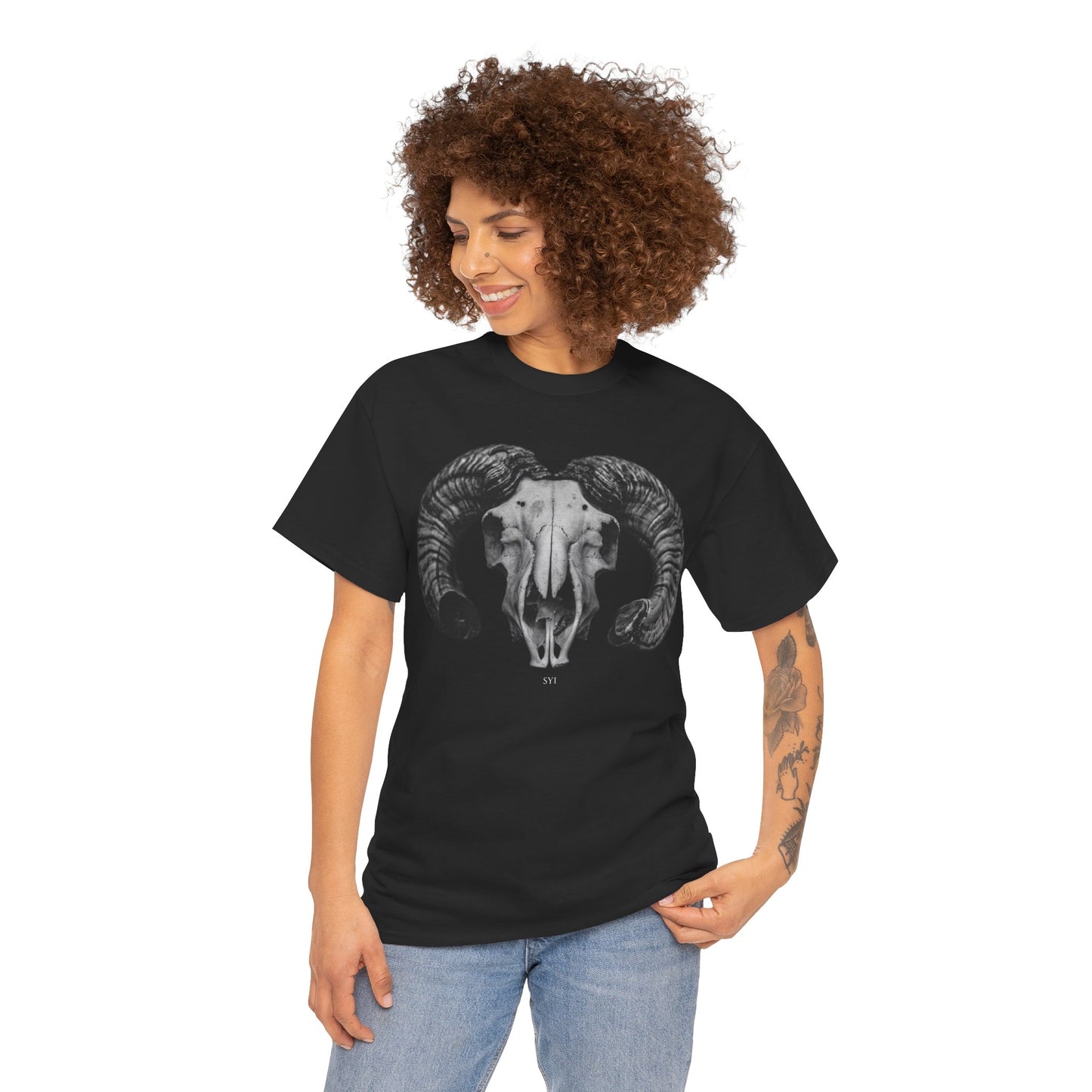 Ram Skull Unisex Heavy Cotton Tee