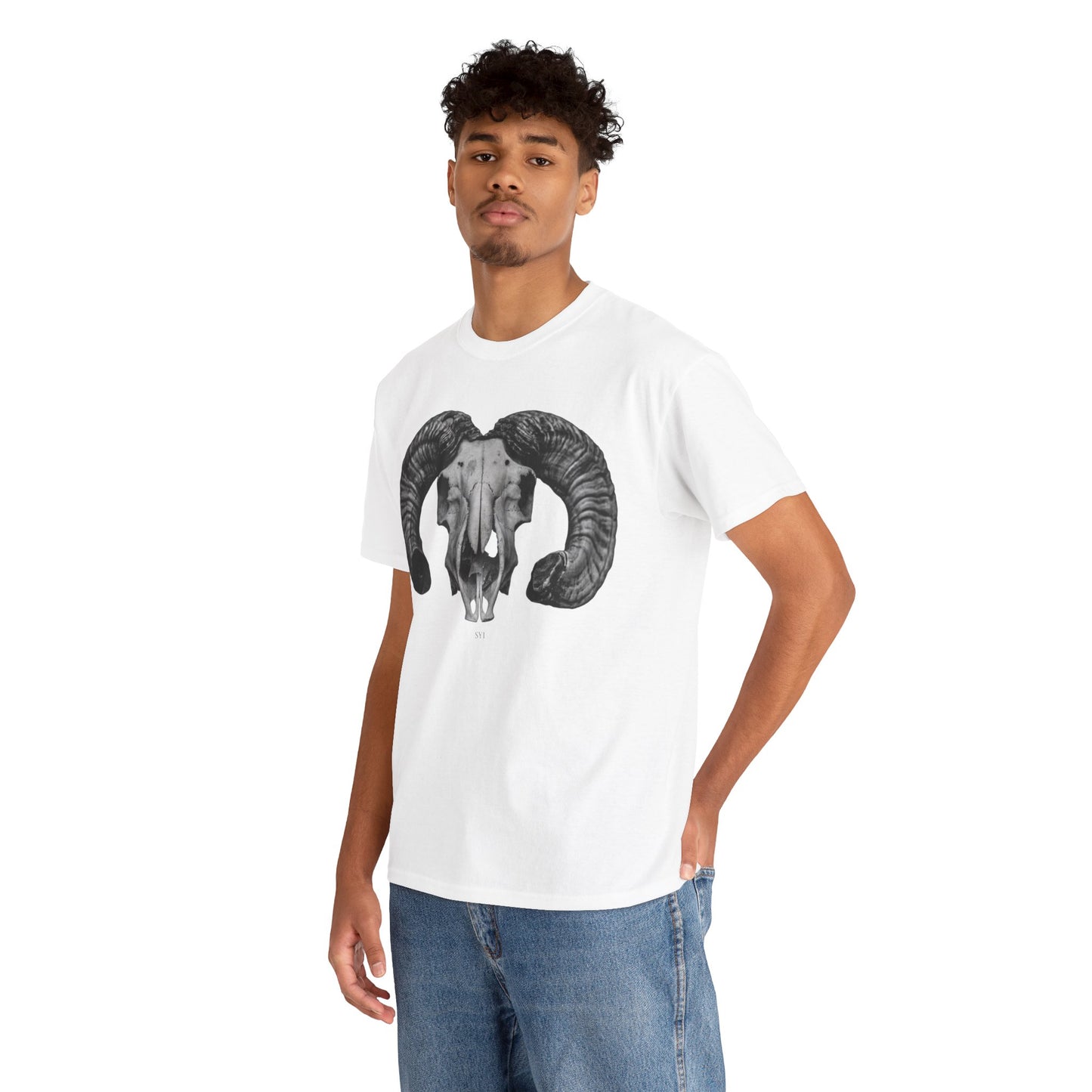 Ram Skull Unisex Heavy Cotton Tee