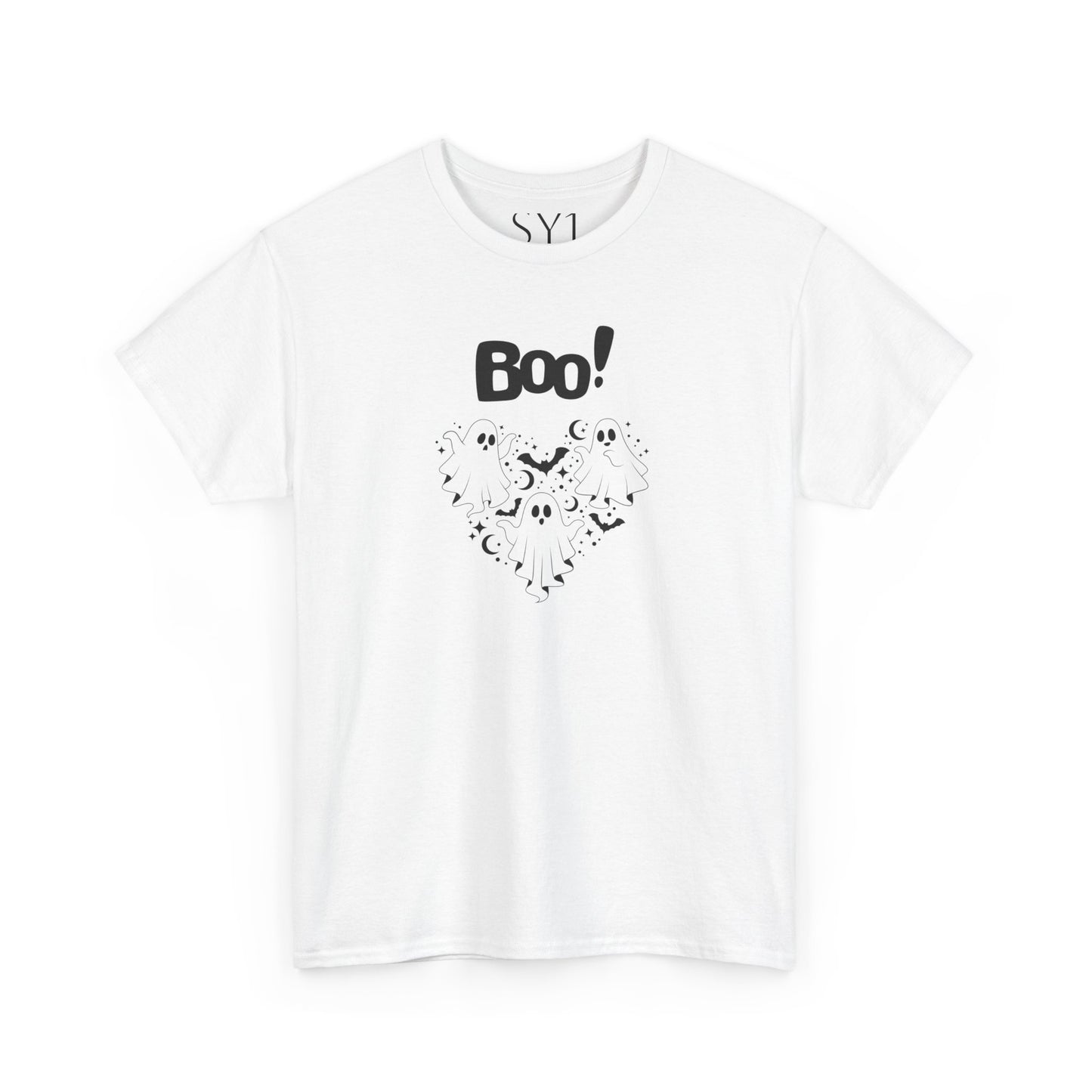 BOO Ghost Heart Unisex Heavy Cotton Tee