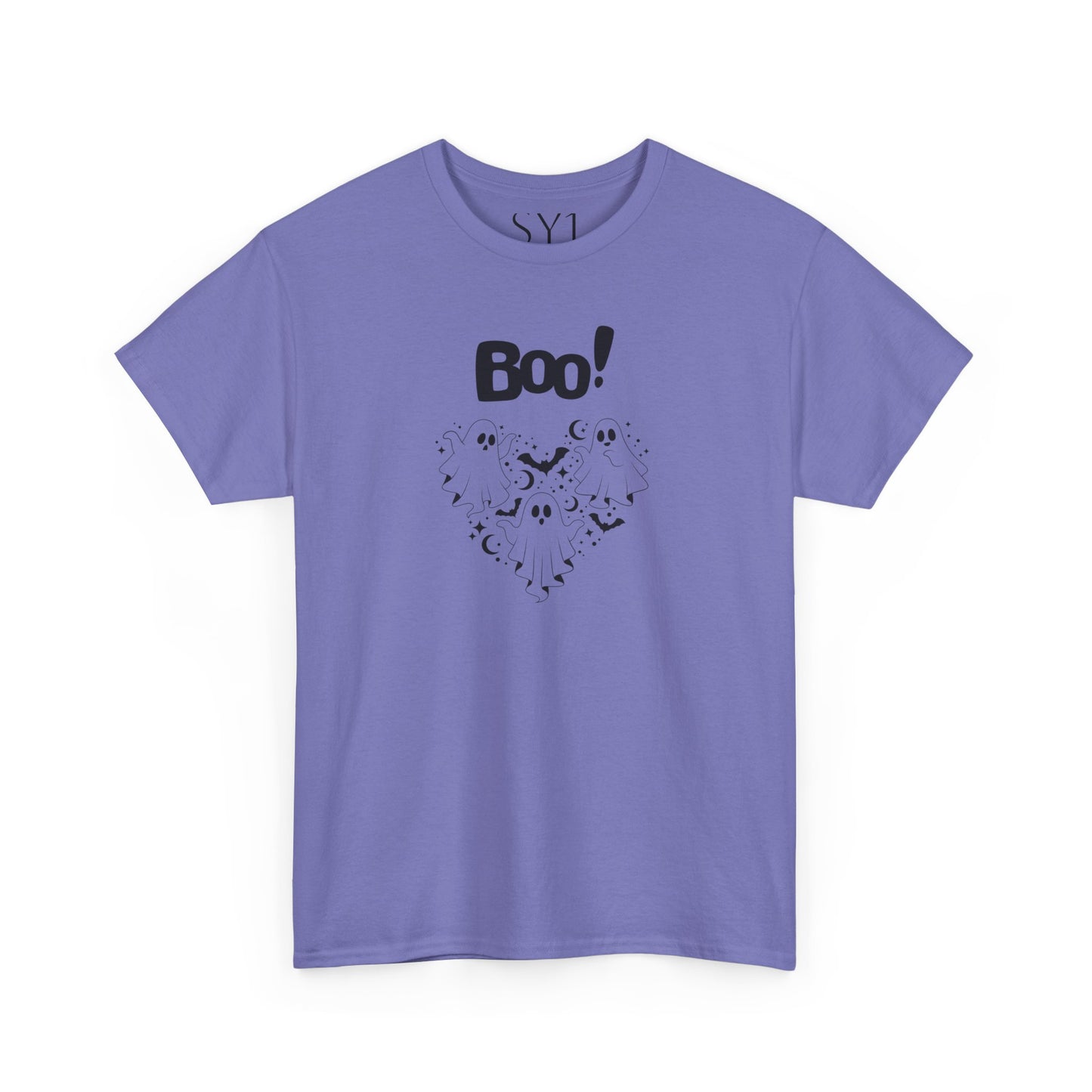 BOO Ghost Heart Unisex Heavy Cotton Tee