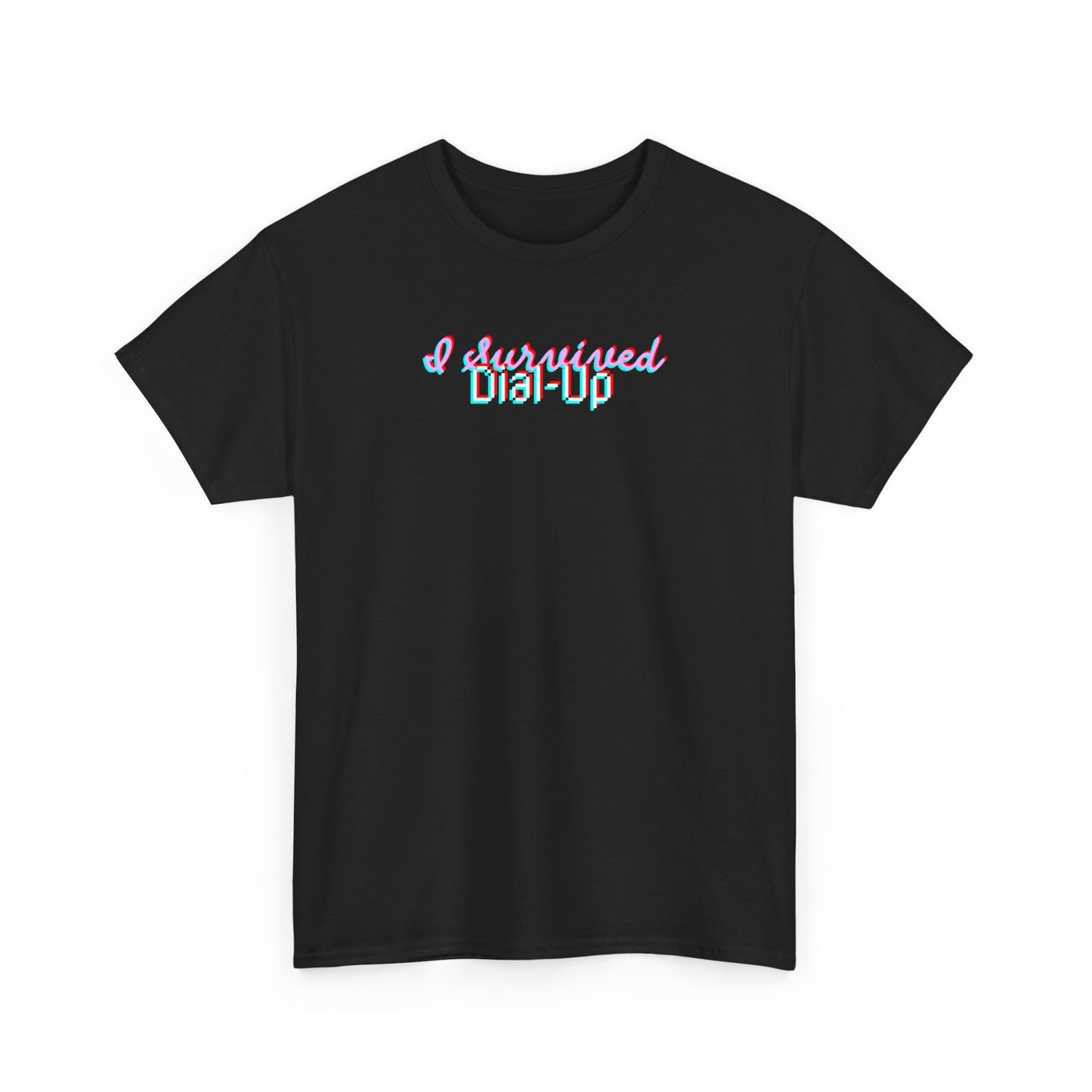 I Survived Dial Up 90s Unisex Heavy Cotton Tee