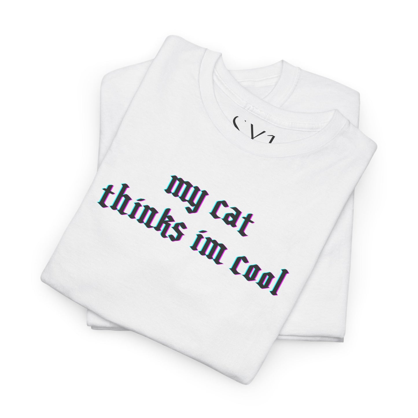 My Cat Thinks I'm Cool Unisex Heavy Cotton Tee